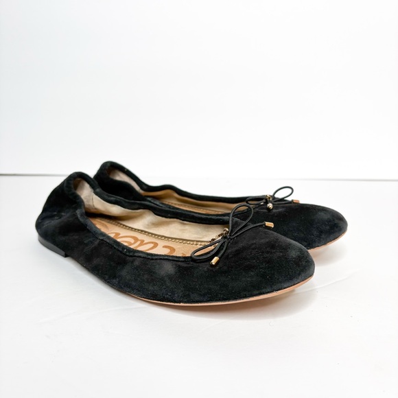 Sam Edelman Felicia Black Suede Ballet Flats Size 8 - Picture 1 of 5